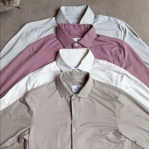 Men's Mizzen+Main Checkered Shirts - Light Gray, Red, White, and Tan